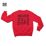Never Sold Dope Red Crewneck Sweatshirt