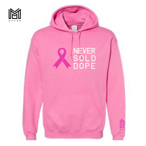 Never Sold Dope Supports The Fight Pink Pullover Hoodie