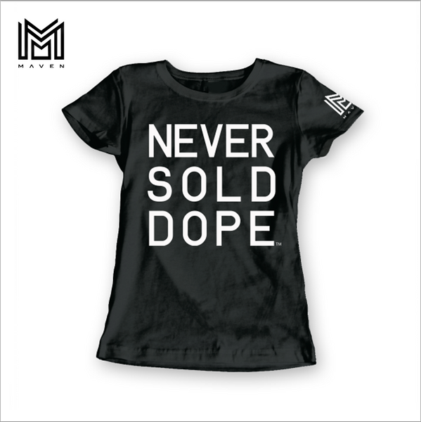 Never Sold Dope Women's Black T-Shirt